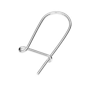 Ear wire, kidney with open loop - BT 2 0,7x9,3x20 mm