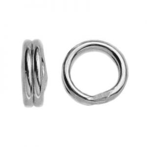 Double jump rings silver 925 OG 4 - 2,55x4 mm