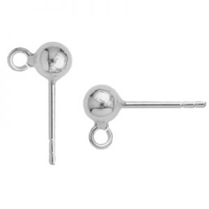 Ear post with 4mm ball - STW 4x10 mm