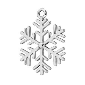 Copo de nieve colgante, plata 925, CHARM 84 14x18 mm