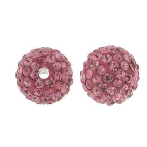 DISCOBALL BEAD ROSE 10 MM
