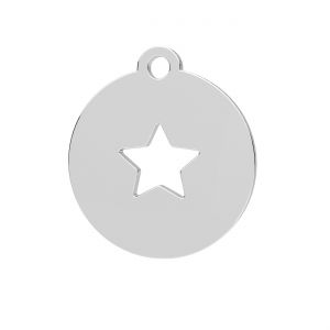 Colgante de estrella, plata 925, LK-0043 13x14 mm