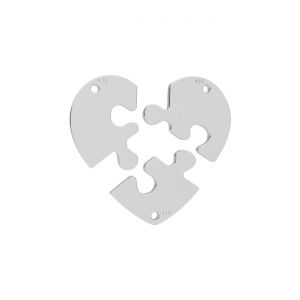 Colgante - corazón rompecabezas*plata AG 925*LK-0324 - 0,50 19x20 mm