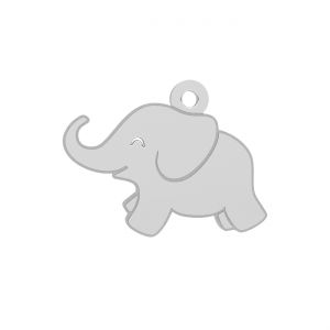 Colgante con anillo - elefante*plata AG 925*LK-0334 16x16 mm