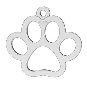 Pata de perro colgante, plata 925, LK-0365 - 0,50