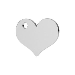 Small heart tag for engraving - LK-0573 - 0,50 9,5x12 mm