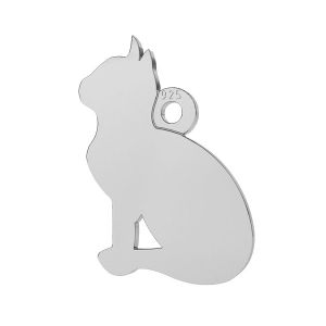 Gato colgante*plata 925*LK-0597 - 0,50 9x13,4 mm