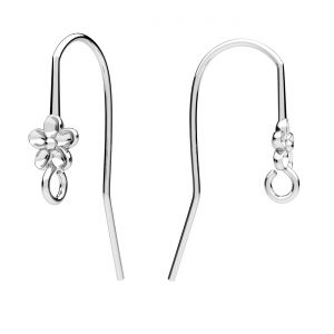 Earrings hooks with flower - BO 62 4x26 mm
