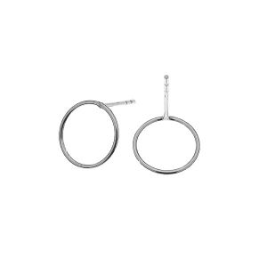1 cm circle earring studs - KLS-08 1x10 mm