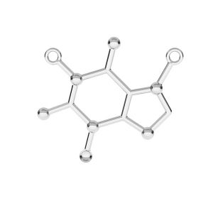 Cafeína fórmula química colgante, plata 925, ODL-00167 24,1x26 mm