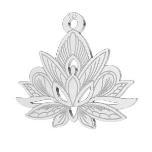 Lotus flower charm, LK-0644 - 0,50 14,4x15,8 mm