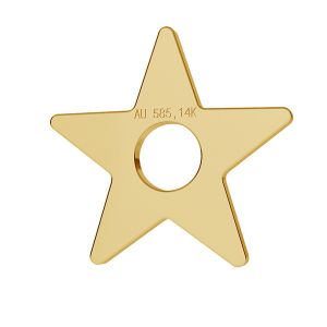 Estrella oro 14K colgante LKZ-00011 - 0,30 mm