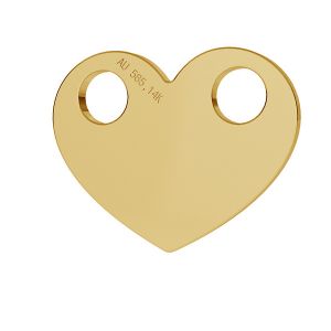 Corazón oro 14K colgante LKZ-00015 - 0,30 mm