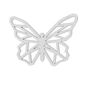 Mariposa origami colgante plata, LK-0678 - 0,50