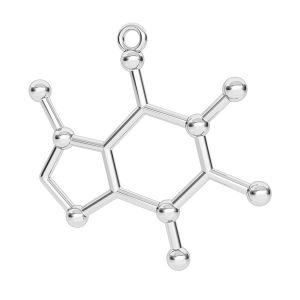 Cafeína fórmula química colgante, plata 925, ODL-00328