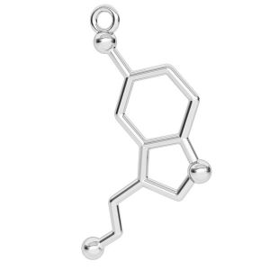 Serotonina fórmula química colgante, plata 925, ODL-00325