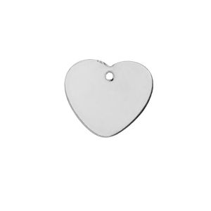 Heart plate for engraving sterling silver - BL 8 - 0,40 - HEART MEDIUM