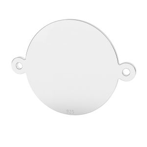 Redondo plato colgante conector plata 925, LK-1522 - 0,50