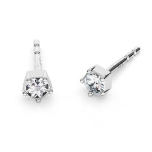 Pendientes con cristales Swarovski de 2 mm, plata 925, ODL-00467 KLS ver.2