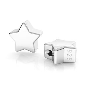 Estrella bead colgante, plata 925, ODL-00478