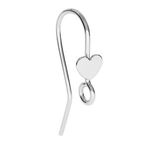 Earrings hooks with heart - BO 61