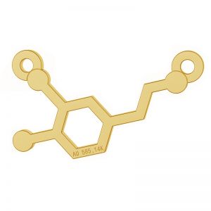 Dopamina fórmula química colgante oro 14K LKZ-06062 - 0,30