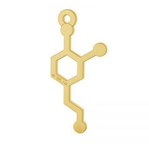 Dopamina fórmula química colgante oro 14K LKZ-06063 - 0,30