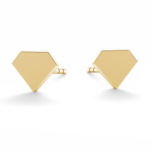 Triángulo aretes oro 14K LKZ-00935 KLS - 0,30 mm