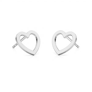 Corazón aretes, plata 925, LK-2293 KLS - 0,50