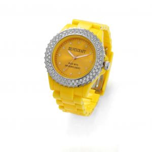 YELLOW MONTRE WATCH BRACELET WITH SWAROVSKI - MODEL 443