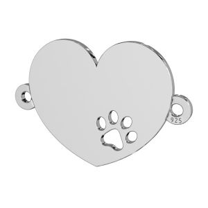 Corazón colgante plata 925, LKM-2605 - 0,50 14x18 mm