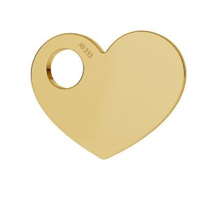 Corazón oro 8K colgante LKZ8K-30006 - 0,30 9,4x12 mm