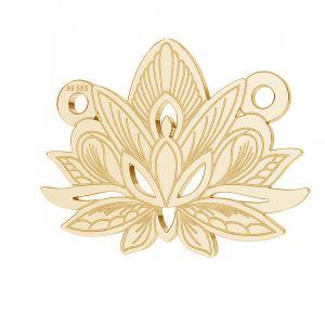 Loto flor colgante*oro 585*LKZ14K-50050 - 0,30 12,3x15,8 mm