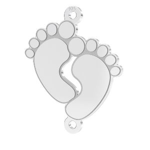 Pies de bebe colgante*plata 925*LKM-2643 - 0,50 16x19,5 mm
