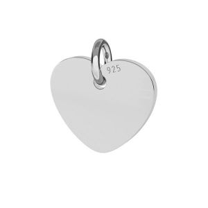 Corazón colgante plata 925, J-LKM-2010 - 0,80 10x11 mm