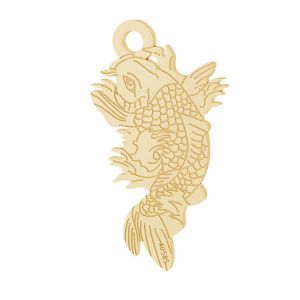 Pescado Koi colgante*oro 585*LKZ14K-50090 - 0,30 10,6x19,2 mm