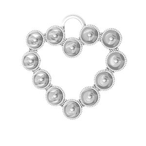 Corazón colgante Swarovski pearls, plata 925, ODL-00789 24x24,5 mm (5818 MM 4)