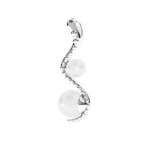 Serpiente colgante Swarovski pearls, plata 925*ODL-00774 4x22 mm ver.2