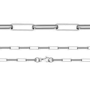 Cadena de ancla, corte de diamante*plata 925*FIO 100 45 cm