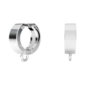 Round closed ear wire with loop - ODL-00871 BZO 2 13,1x15 mm