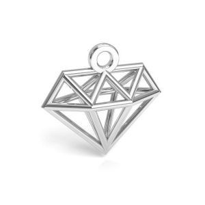 Colgante diamante de origami, plata 925, CON 1 E-PENDANT 653 11,9x12,6 mm 