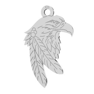 Aguila colgante, plata 925, LKM-2209 - 0,50 13,1x21,9 mm