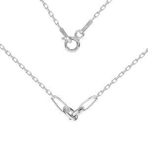 Base de collar, plata 925, CHAIN 52 A 030 PL 2,0 42 cm