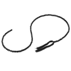 Espinela negra cuentas redondas de piedra 3 MM GAVBARI, piedra semipreciosa 