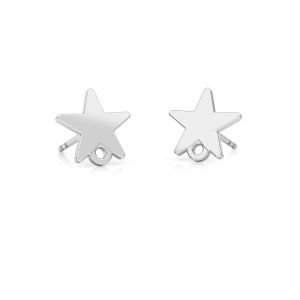Estrella aretes, plata 925, KLS LKM-2611 - 0,50 8,8x9 mm