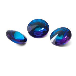 Redondo cristal 12mm, RIVOLI 12 MM GAVBARI SHIMMER BLUE