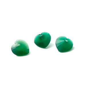 Jade verde oscuro CORAZON 10 MM GAVBARI, piedra semipreciosa 