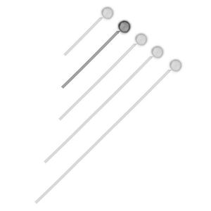 Headpins with 4mm ball*plata 925*SZPK 4 30 mm