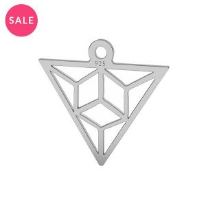 Origami triángulo colgante plata 925, LK-1508 - 0,50 15,3x16,5 mm