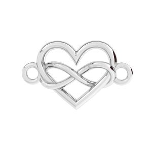 Colgante coraz&oacute;n infinito*plata 925*ODL-00890 12,2x20 mm